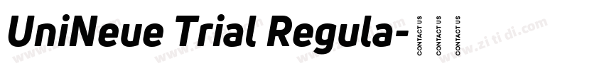 UniNeue Trial Regula字体转换